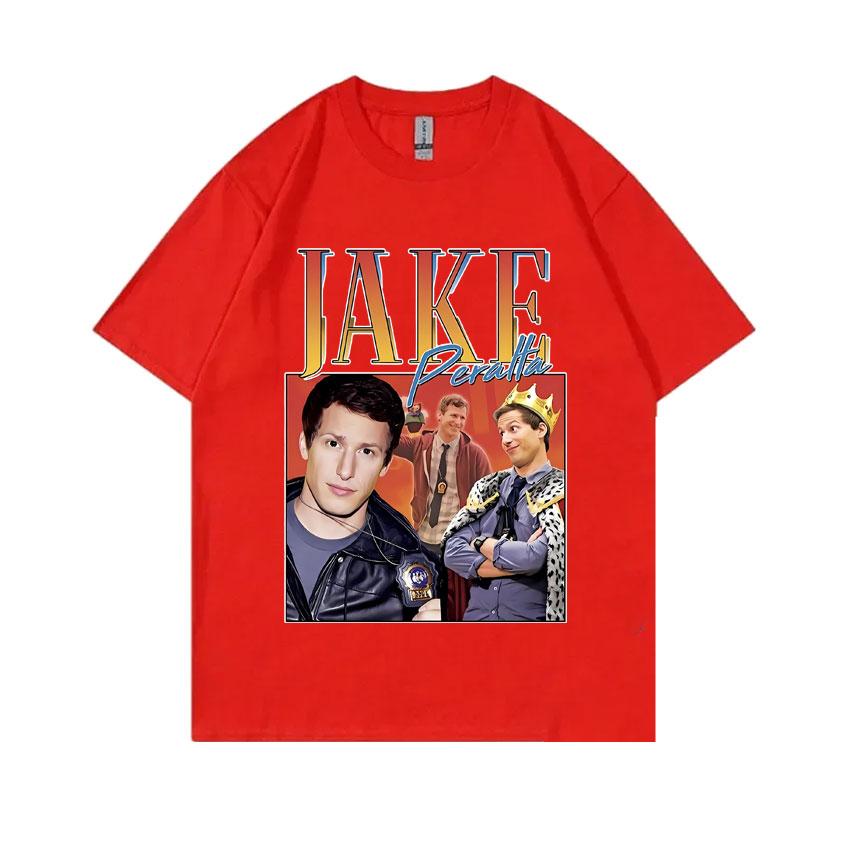 Jake Peralta Graphic Tshirt Unisex Women Fashion Vintage Streetwear Summer Women Comfortable Pure Cotton Oversized Short Sleeve