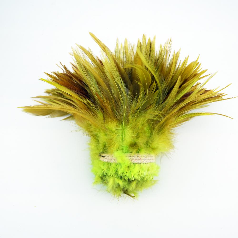 13 Color Natural Chicken 5-6 Inch Strip Strung Rooster Feathers for Craft Supply
