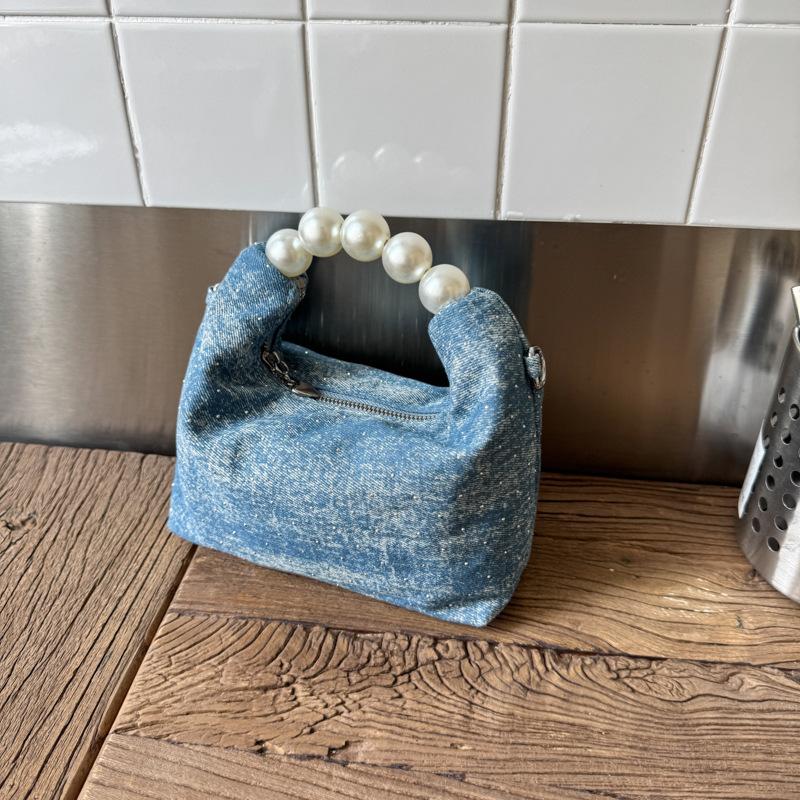 Denim Bag Women's Summer New Fashion Niche Chain Messenger Bag High-end Dumpling Bag