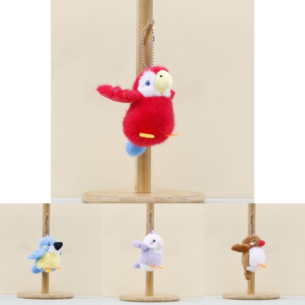 Blue Bird Plush Keychain With Pp Cotton Filling For Kids Backpack Decor