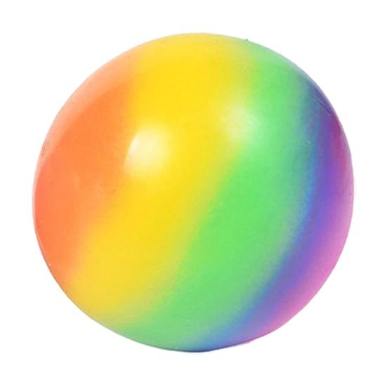 

Rainbow Stress Ball Squeeze Toy Slow Rising Stress Relief Colorful Flour Ball Home Office Desk Toy Decompression Tool 6 cm