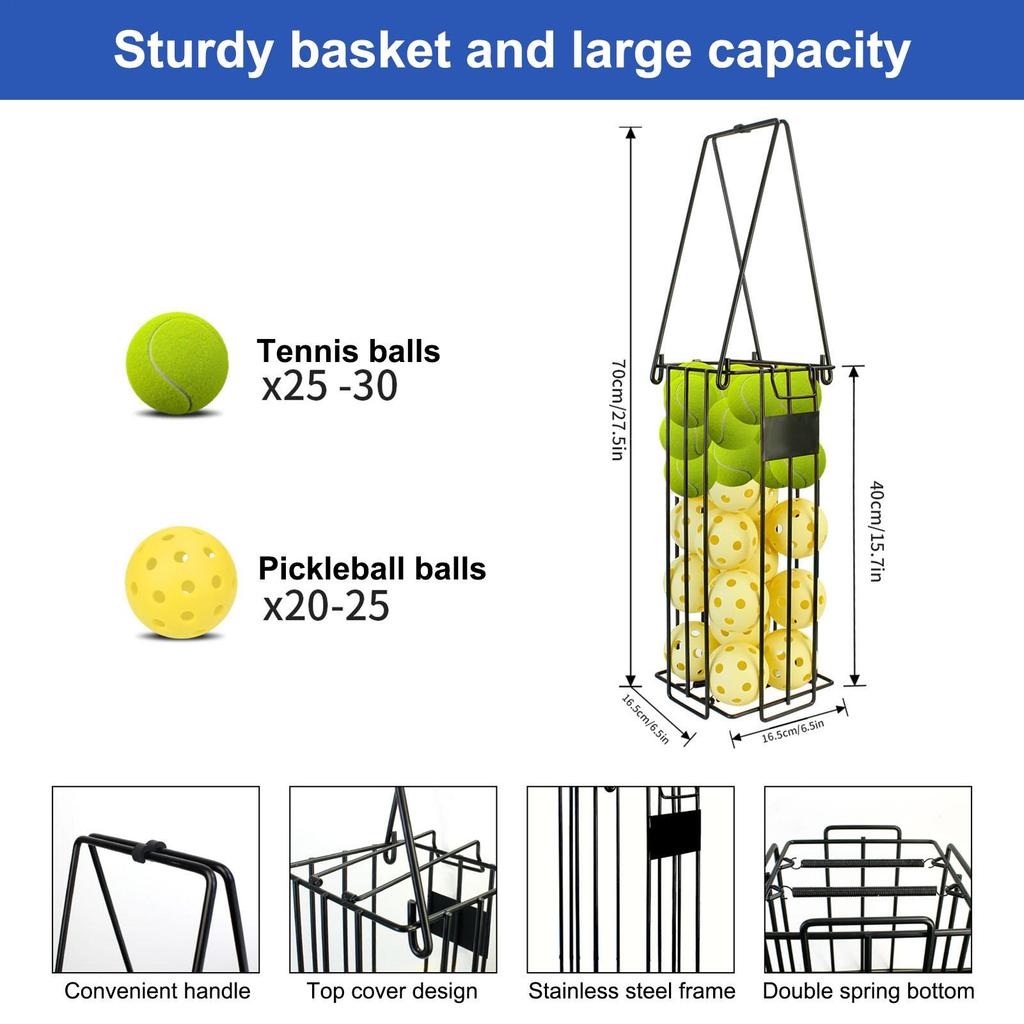1pc Portable tennis ball picker professional fast downward pressure tennis ball picking basket convenient ball picking artifact