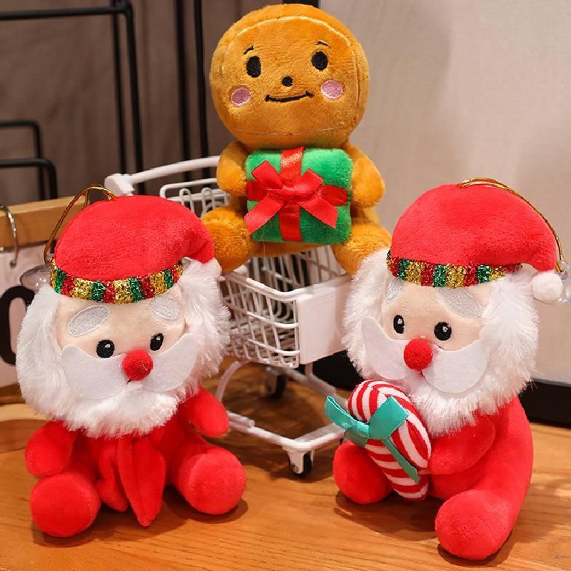 Adorable Plush Christmas Santa Claus Doll Soft Reindeer Elf Snowman Toys For Kids Gifts
