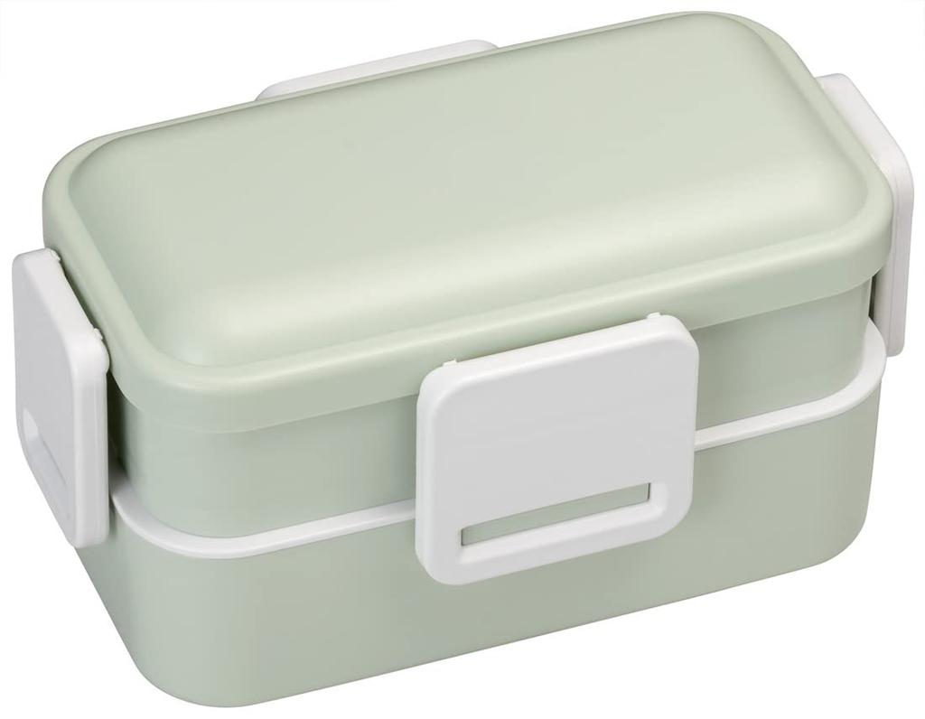 Skater Antibacterial Lunch Dull Made in Soft-Serving Dome-Shaped Lid, Two-Tier Box, 600ml, Green, Japan, PFLW4AG-A