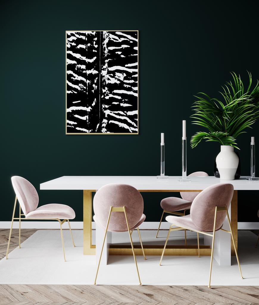 Schwarz-Weiß-Poster Zebra