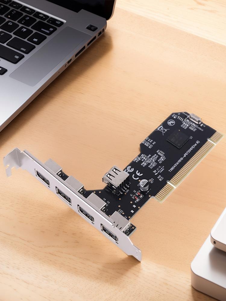 5 Ports USB 2.0 PCI Hub Controller Expansion Card 480Mbps Internal USB 2.0 PCI Card Desktop Converter Card NEC720101 Chipset
