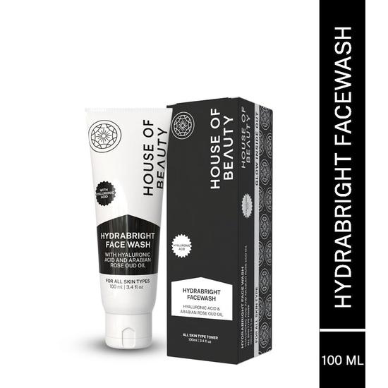 House of Beauty India HydraBright FaceWash - Face Brightening Facial Cleanser (100ml), Hydrating, Nourishing, for All Skin Types