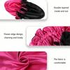 1Pc Two Tone Satin Hat Silk Bonnet For Sleeping Satin Bonnets Double Layer Reversible Hair Cap Bonnet For Women Long Curly Braid