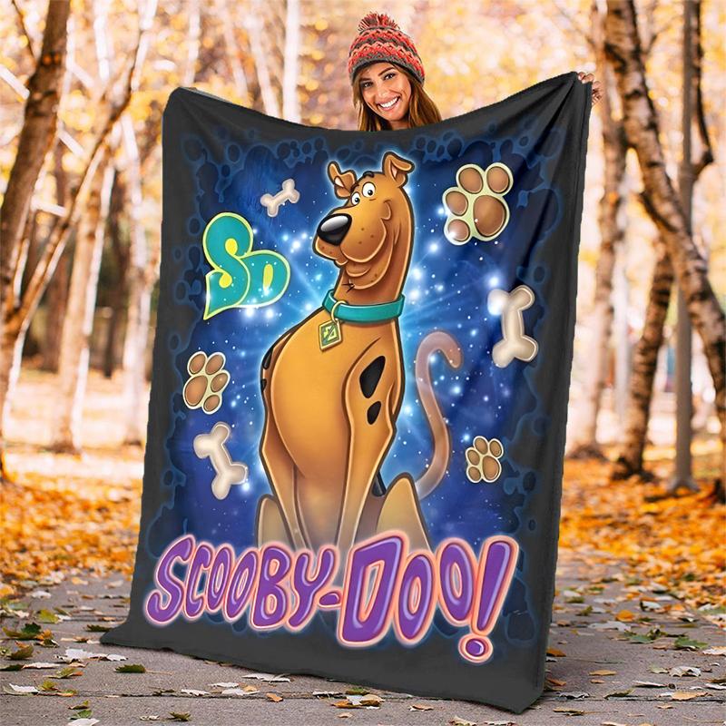 Scooby Doo Flannel Blanket Soft Warm All-Season Throw, Design for Camping, Car Travel, Hiking Sofa, Bed, Office Perfect Gift for Parties