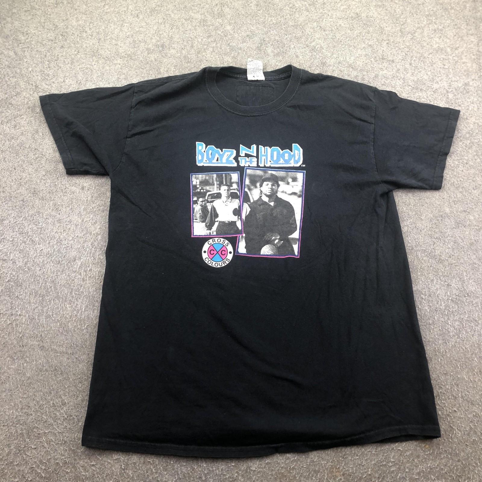 Vintage Boyz N The Hood Shirt Mens Large Black Cross Colours Movie Graphic 90s Unisex T-Shirt S
