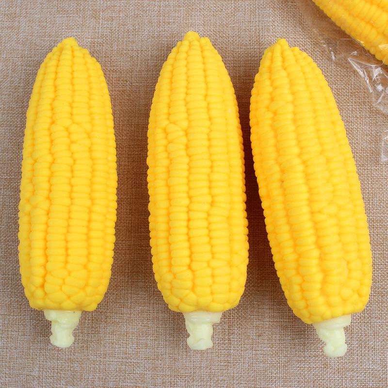 Creative Corn Squishy Toy - Soft Rubber Stress Relief Pull-and-Play.