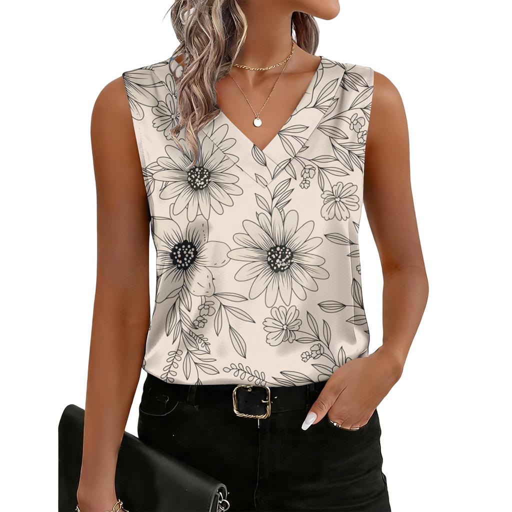 Women's Fashionable Casual Retro Striped Print Tank Top