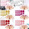1 Set Color Street Nail Strips Toe Nails Files Glittery Self-Adhesive Waterproof Universal Salon Supplies DIY Manicure Kit