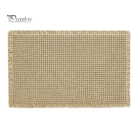 

Коврик для пола впитывает влагу, 3D вафельная текстура, коврик для двери, бахрома, противоскользящий, двухслойный, превосходная впитываемость, коврик для прихожей, ванной комнаты, кухни S серый