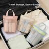 Portable Mesh Handbag Large Capacity Storage Bag for Travel Gifts Drainable Makeup Bag