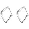Chic Geometric Square Stud Earrings: Korean Style, Fashionable, Layered Design for Women