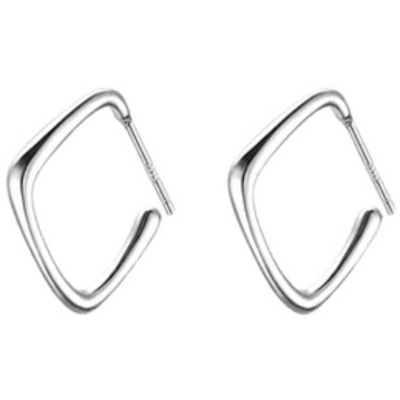 Chic Geometric Square Stud Earrings: Korean Style, Fashionable, Layered Design for Women
