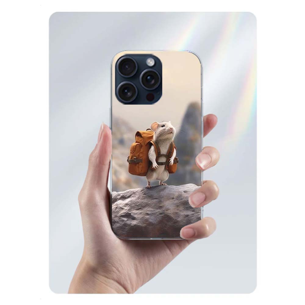 

Cute Hamster Clear Phone Case For Iphone 17 Air 16 Pro Max 15 Pro 14 Plus 17E 16E 11 13 12 Mini Cover Cases Fundas Cell TPU Capa iPhone 17