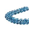 Blue Round Glass Bead Bracelet DIY Stringing Accessories, 8-12mm