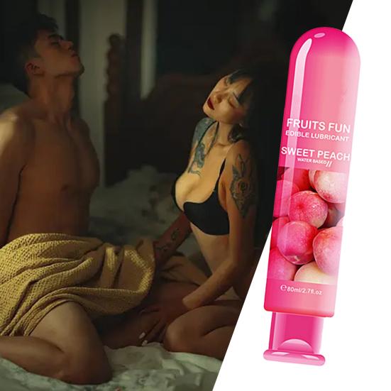 Yousheng 80ML Sex-Gleitmittel auf Wasserbasis, nicht fettend, natürlicher Pflanzenextrakt, Lustverstärker, hinterlässt keine Flecken, Erdbeer-Blaubeer-Geschmack für Paare
