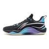 Li Ning Flash Ghost Тканина Синтетична шкіра Нековзкі Зносостійкі Підтримка Відскок Низькі Баскетбольні Кросівки Унісекс Чорний Синій ABPU001-4
