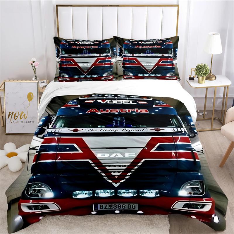 

DAF Truck Casal Bedding Se Duvet Cover Set with Pillowcase Home Textile Twin Full Queen King Дитячий подарунок 155X220cm-3pcs