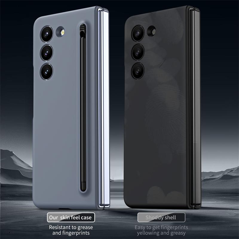 Voor Samsung Galaxy Z Fold 8 Ultra / 7 6 5 4 3 360 Volledig Schermbeschermer Gehard Glas Harde PC Vouwbare Cover Met Stylus Penhouder