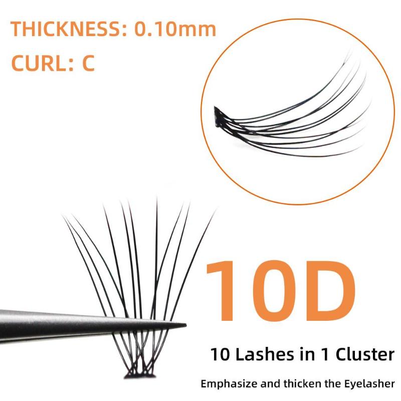 60pcs/box Professional Make-up Single Tufted Eyelash 0.1mm Grafting False Eyelash Extension Beauty Product