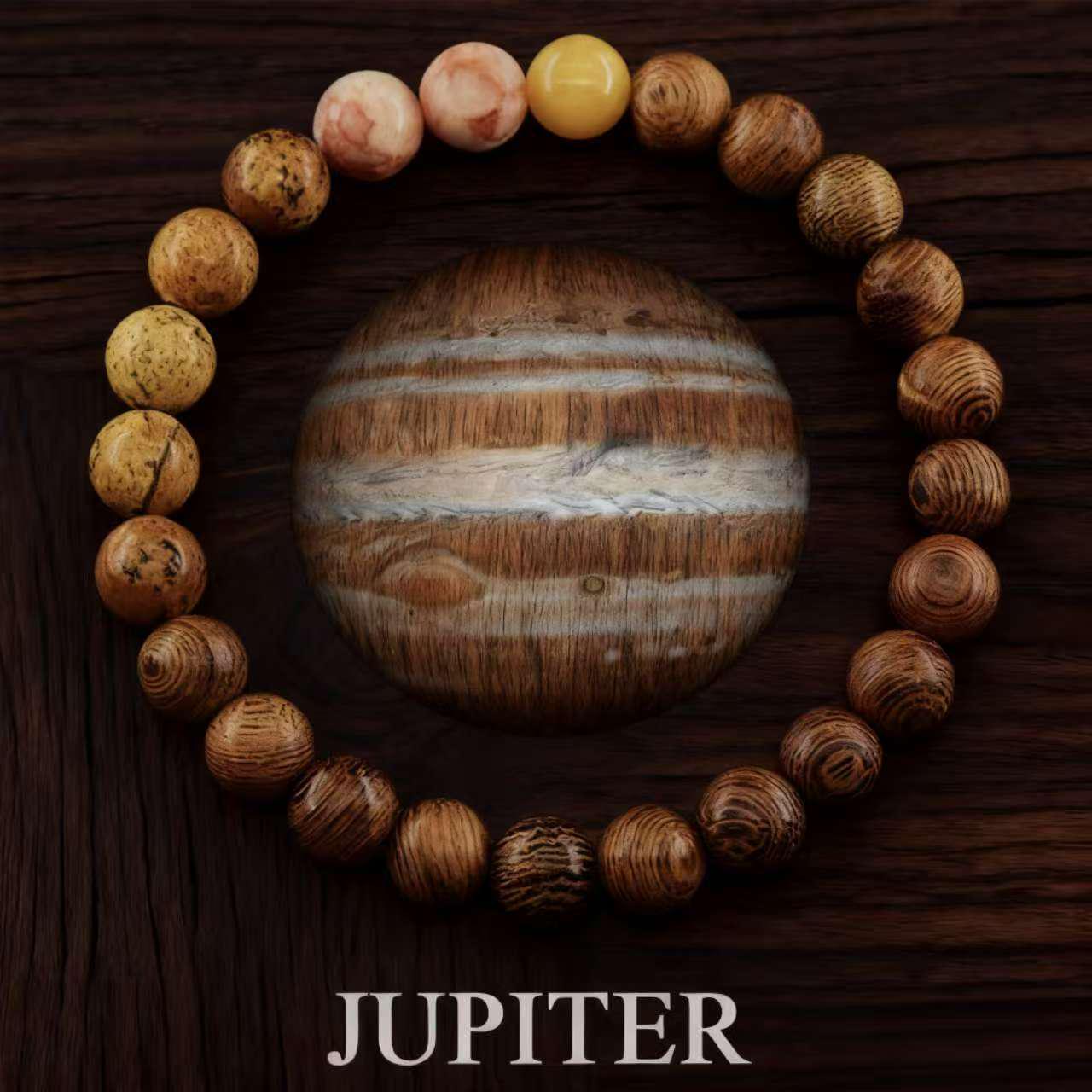 Европейский и американский модный браслет из бусин с восемью планетами, натуральными камнями и кристаллами