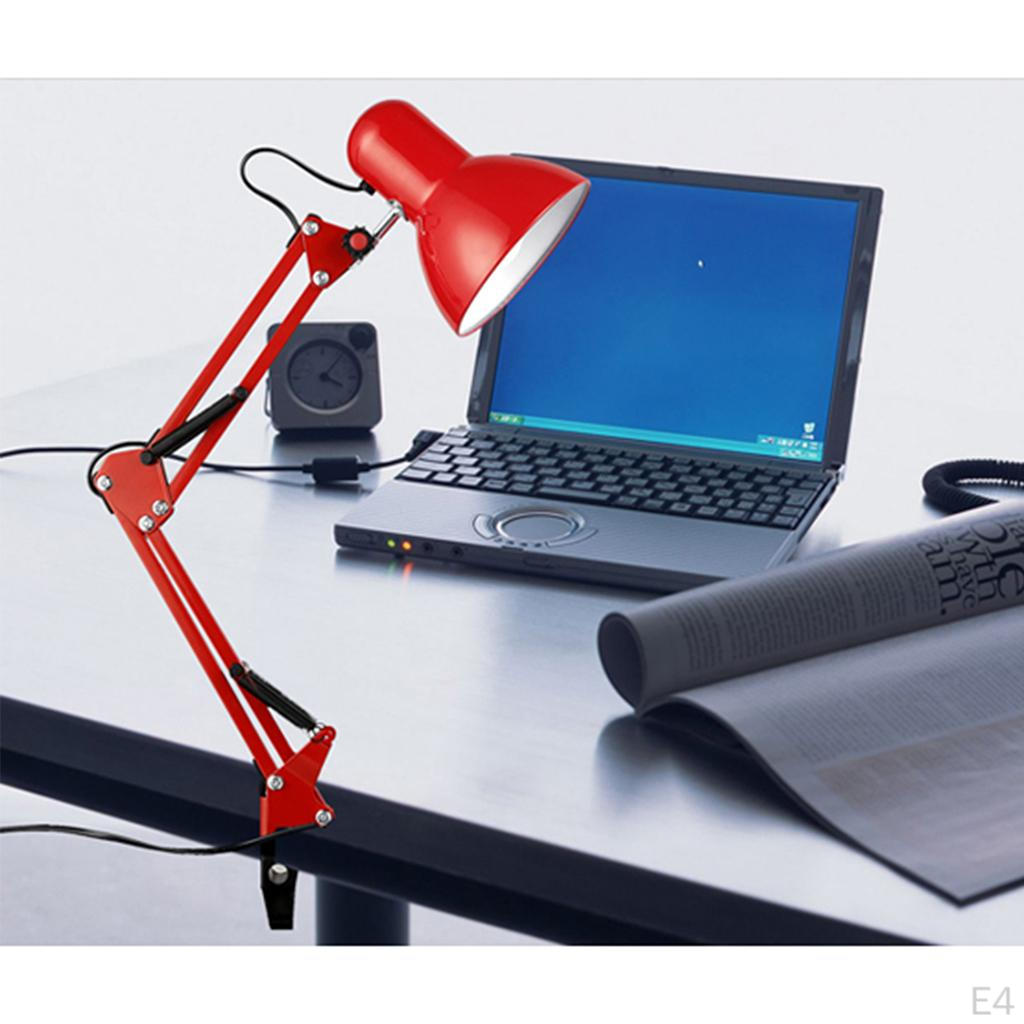 Desk Lamp, Interchangeable Base Or Clamp, Classic Study Table Multi-Joint, Adjustable Arm, 3