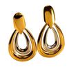 Earrings, Exaggerated Stainless Steel Water Drop Design Fashion Women's Ear Jewelry