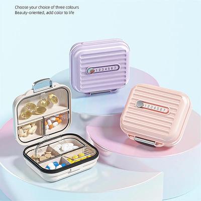 7 Grids Mini Tragbare Pillendose Wöchentliche Medizin Vitamin Lagerung Organizer Reise Tabletten Versiegelte Box Pillen Fall Container