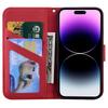 For iPhone 14 Pro Cell Phone Case PU Leather Shell with Cartoon Animal Pattern