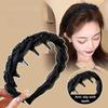 Black Elegant Hairbands  Lace Twine Hair Hoop Teeth Anti-Slip Hair Accessories Korean Girls Headbands Headdress