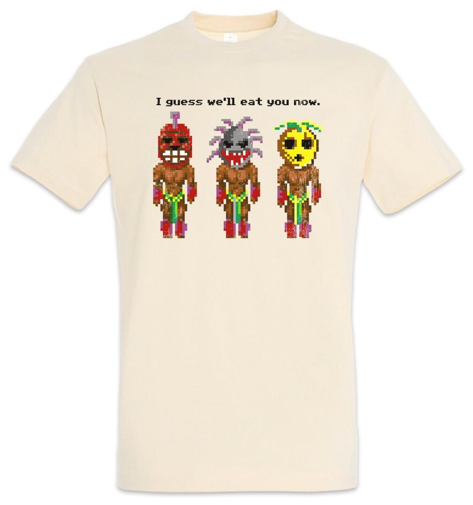 

The Secret Cannibals Men s T-Shirt Monkey Game Gamer Cult Island Of Game Quote 4XL