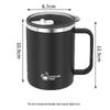 Yuedis 304 Stainless Steel Double-Layer Anti-Scald Creative Coffee Mug