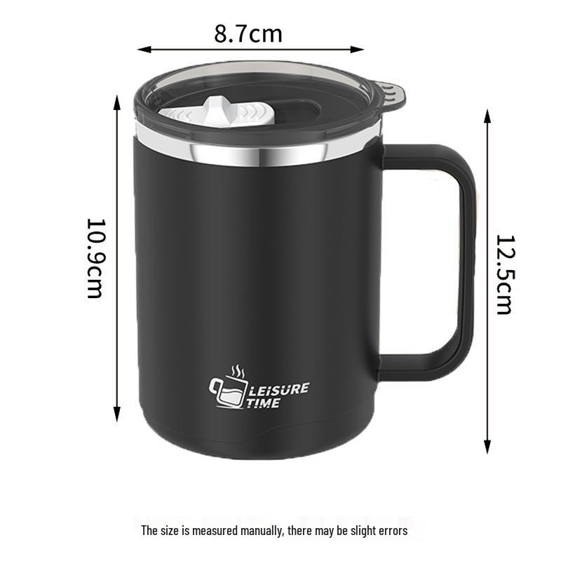 Yuedis 304 Stainless Steel Double-Layer Anti-Scald Creative Coffee Mug