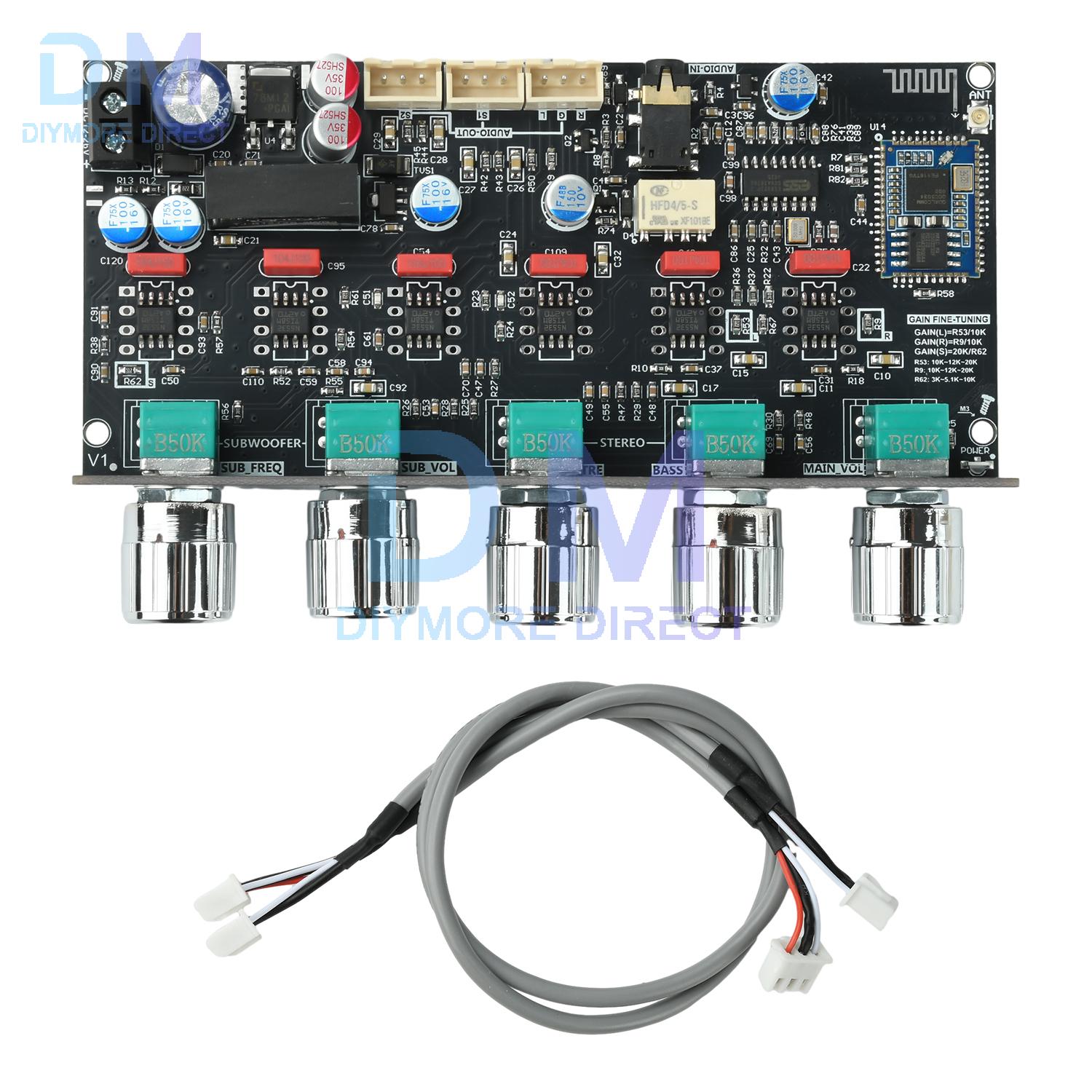 

ZK-PRO2 Fever Pre Stage Tone Board With Bluetooth APTX-HD Decoding 2.1 Channel Subwoofer For Home Theater Systems чорний