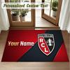 Crystal Velvet Square Rug Custom Nameracing Club De Lens Pattern Non Slip Home Floor Decor Rug