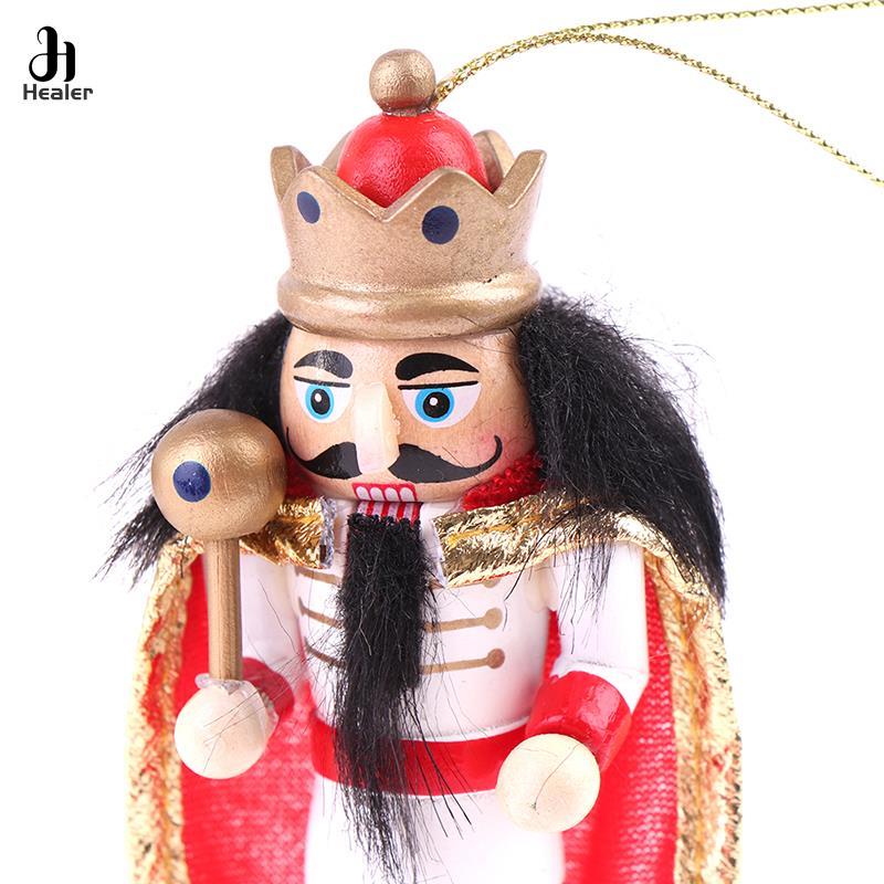 1pc 12/10.5cm Wooden Nutcracker Doll Soldier Miniature Figurines Handcraft Puppet New Year Christmas Ornaments Home Decor random