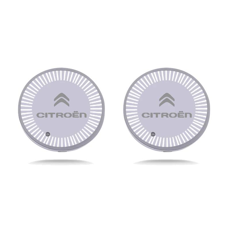 AJFJ2 Citroen LED Car Cup Holder Mat 7 Color Light Pad For Citroen C1 C2 C3 C4 C5 C-Elysee Berlingo Cactus Auto Interior Accessories