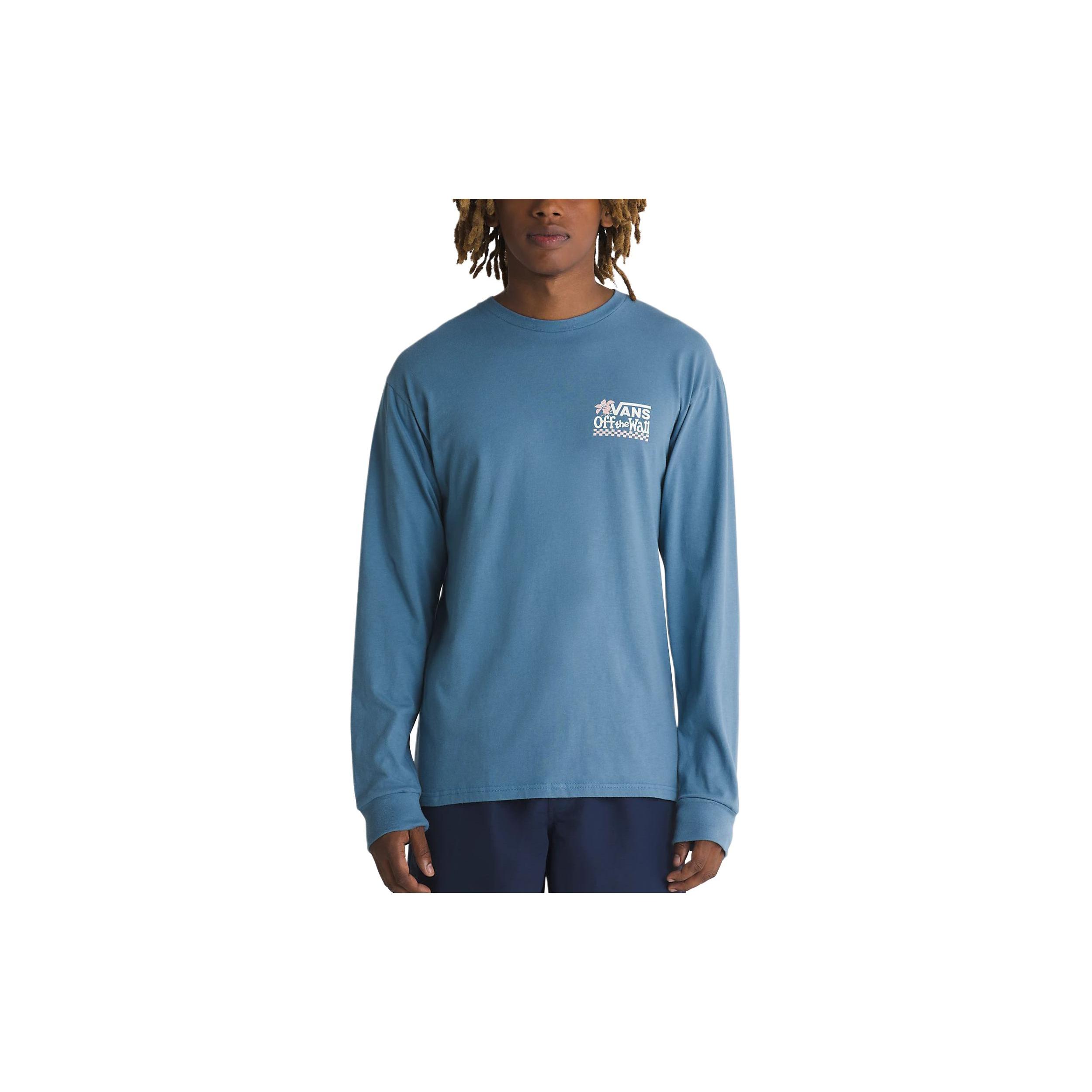 

New Vans Petal And Pest Long Sleeve T Shirt T Shirt Men s Blue VN000G5AP8X M