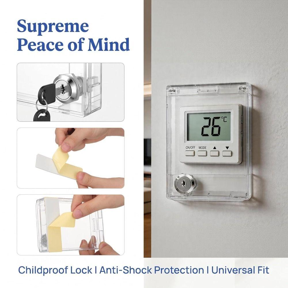 Lockable Child Safety Cover Childproof Light Switch Plate Covers Air Conditioner Panel Cover Home