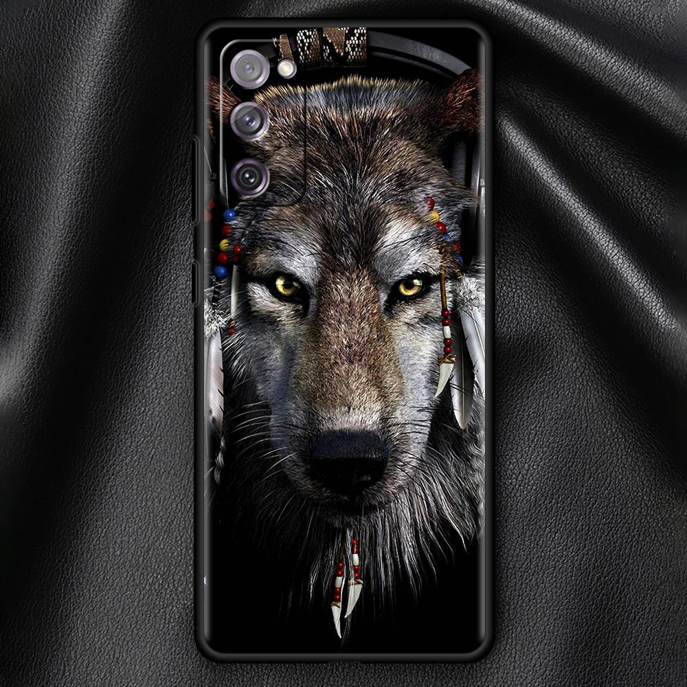 

Прохладный чехол Angry Wolf для Samsung Galaxy S21 Ultra S20 FE S10 Lite S9 Plus S8 S10e S7 A51 A12, мягкий чехол из ТПУ для мобильного телефона Samsung S21