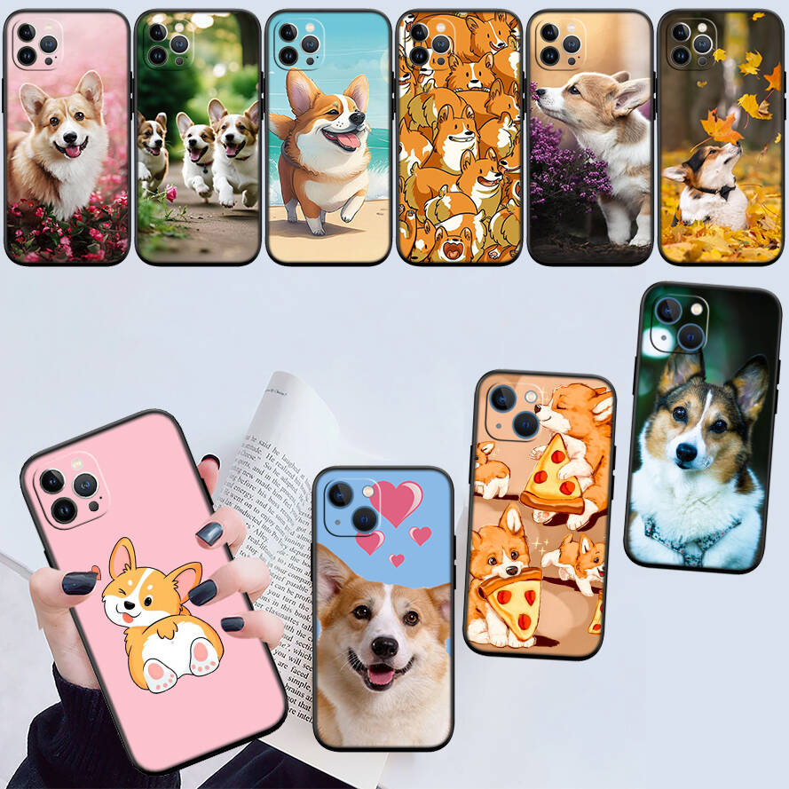 Cute Corgi dog Phone Case for Redmi Note 12 12S 12C 13 13C 13R 14 14S 14R 14C 11A 13X A3 A3X A4 A5 Pro Max Plus