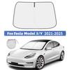 For Tesla Model 3/Y 2025 Car Front Screen Sunshade Car Windshield Sun Protection Heat Insulation Summer Sunshade Window Shade