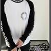 Unisex Chrome Hearts Colorblock Raglan Hufeisen- & Buchstaben-Print Sweatshirt