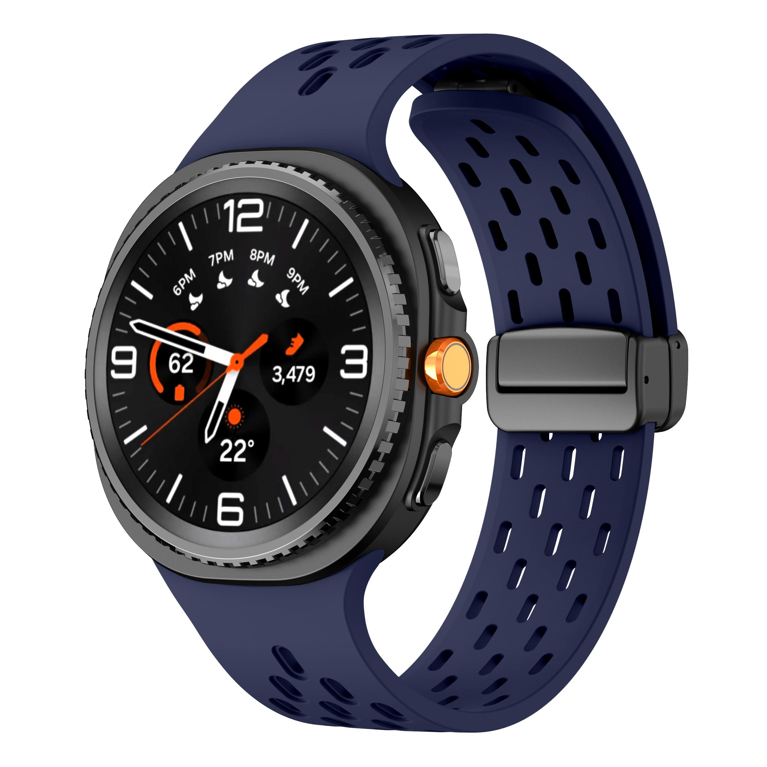 

Магнитный ремешок-застежка для Samsung Galaxy Watch 8 Classic 8 46 мм, силиконовый ремешок для Galaxy Watch 8 44 мм 40 мм, аксессуары Galaxy Watch 8 40mm синий