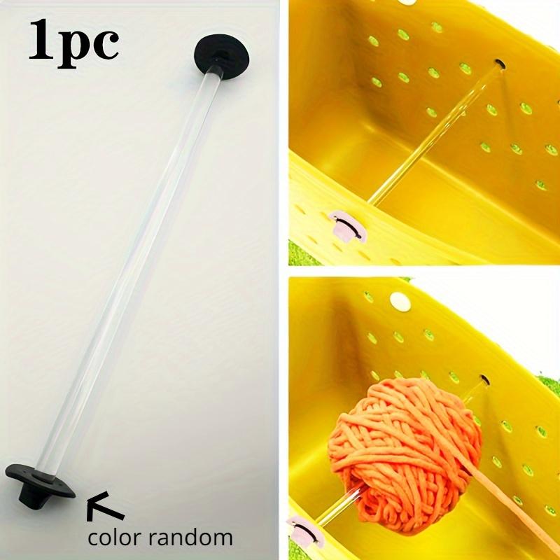 

1pc Acrylic Yarn Holder with 2 Straw Boxes, Winding Tube Holder, Yarn Rotator, Transparent, DIY Knitwear Handicraft Enthusiast S Gifty 1pc