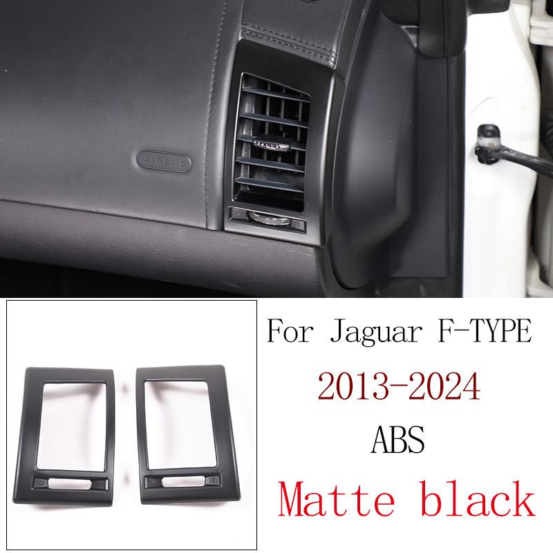 ABS Matte Black For Jaguar F-TYPE 2013-2024 Car Central Control Water Cup Panel Glass Lifting Frame Car Interior Accessories